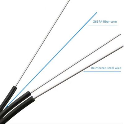 Tight Buffer FTTH Drop Cable Fiber Drop Wire LSZH GJYXCH G657A